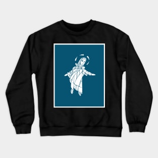 Virgin Mary Illustration Crewneck Sweatshirt